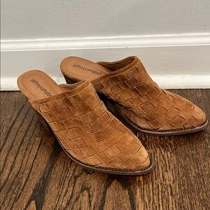 Jeffrey Campbell Tan Woven Mules
